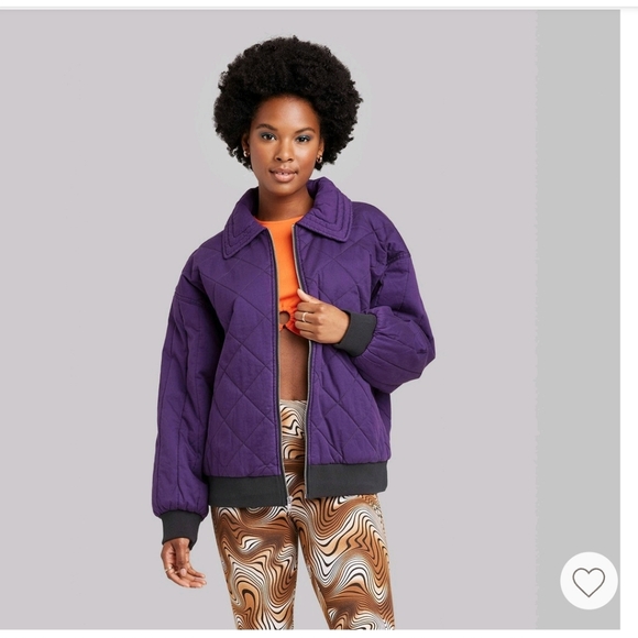 Wild Fable Women's Woven Quilted Bomber Jacket - Picture 2 of 7